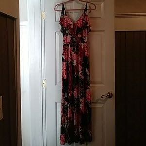 Express Asian Floral Maxi Dress.